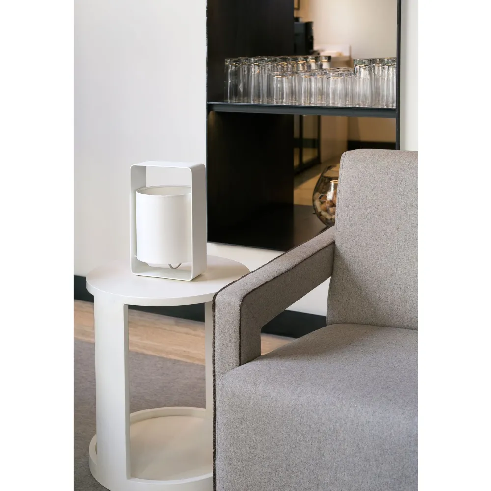 Selezionato da Mazzolaluce Lampada da comodino per camera da letto moderna paralume bianco