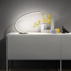 Gea Luce Lampada da scrivania iole design moderna titanio led 3000k
