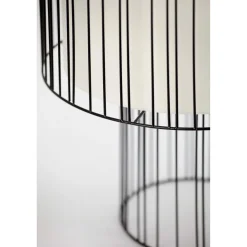 Selezionato da Mazzolaluce Lampada da tavolo design minimal nera rotonda per salotto