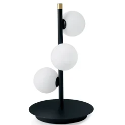 Sforzin Illuminazione Lampada da tavolo dimmerabile sfere vetro bianco pomi' miloox