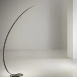Gea Luce Lampada da terra curca design moderna iole titanio led 30w 3000k