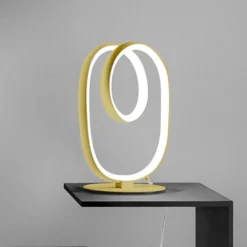 Gea Luce Lampada diva oro abat-jour design moderna