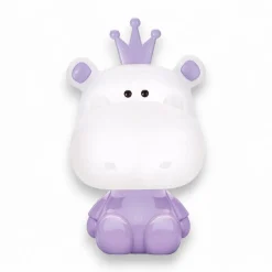 Selezionato da Mazzolaluce Lampada hippo porpora da comodino per cameretta bambina