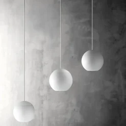 Gea Luce Lampadario da cucina 3 luci sfere led 3000k guya bianco