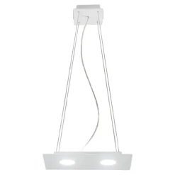 Affralux Lampadario da cucina flet bianco rettangolare