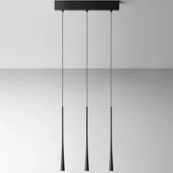 Gea Luce Lampadario da cucina led 16w 3000k nero dafne