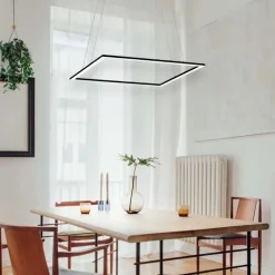 Affralux Lampadario da cucina nero quattro led 68w 3000k