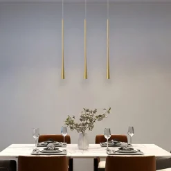 Gea Luce Lampadario da cucina tre luci led dafne 3000k oro