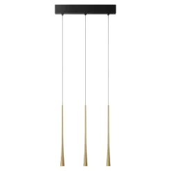 Gea Luce Lampadario da cucina tre luci led dafne 3000k oro