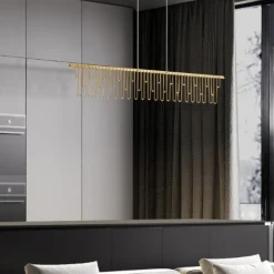 Selezionato da Mazzolaluce Lampadario led design moderno oro per salotto