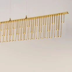 Selezionato da Mazzolaluce Lampadario led design moderno oro per salotto