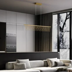 Selezionato da Mazzolaluce Lampadario led design moderno oro per salotto