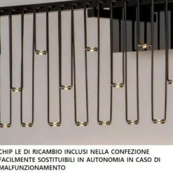 Selezionato da Mazzolaluce Lampadario led design moderno oro per salotto