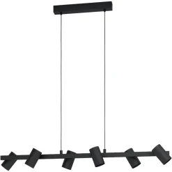 Selezionato da Mazzolaluce Lampadario moderno luci orientabili nero per soggiorno