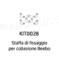 Linea Light beebo staffa di fissaggio per installazione modulare