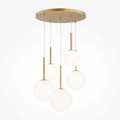 Maytoni basic form lampadario moderno colore oro con sfere