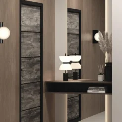 Maytoni lampada da tavolo moderna marmo led 3000k nera vetro bianco kyoto