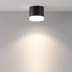 Maytoni plafoniera da bagno pauline mini rotonda nera ip44