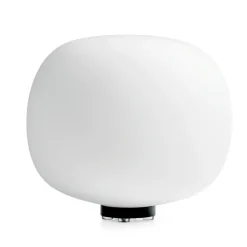 Sforzin Illuminazione Miloox bombo lampada da tavolo moderna nera vetro bianco