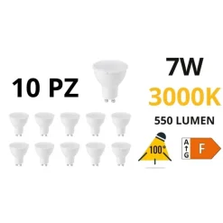 Gea Luce N10 lampadine gu10 led 7w 3000k 550lm ottica 100