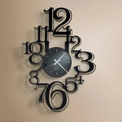 Selezionato da Mazzolaluce Orologio da parete nero moderno design numeri