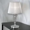 Ideal Lux Pegaso tl1 big lampada da tavolo contemporanea cristallo paralume organza