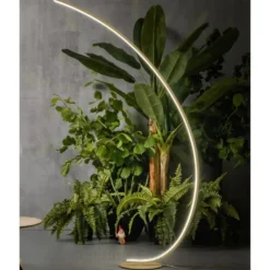 Gea Luce Piantana iole oro design curva moderna led 30w 3000k