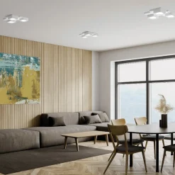Sforzin Illuminazione Plafoniera 3 luci quadrati gesso sforzin sibari design moderna