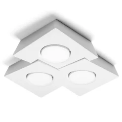 Sforzin Illuminazione Plafoniera bianca gesso moderna sforzin anchise