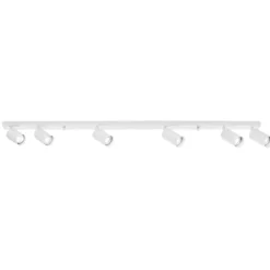 IsyLuce Plafoniera binario bianco con 6 spot orientabili 120cm