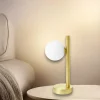 Miloox Pomi lampada da comodino moderna oro vetro bianco