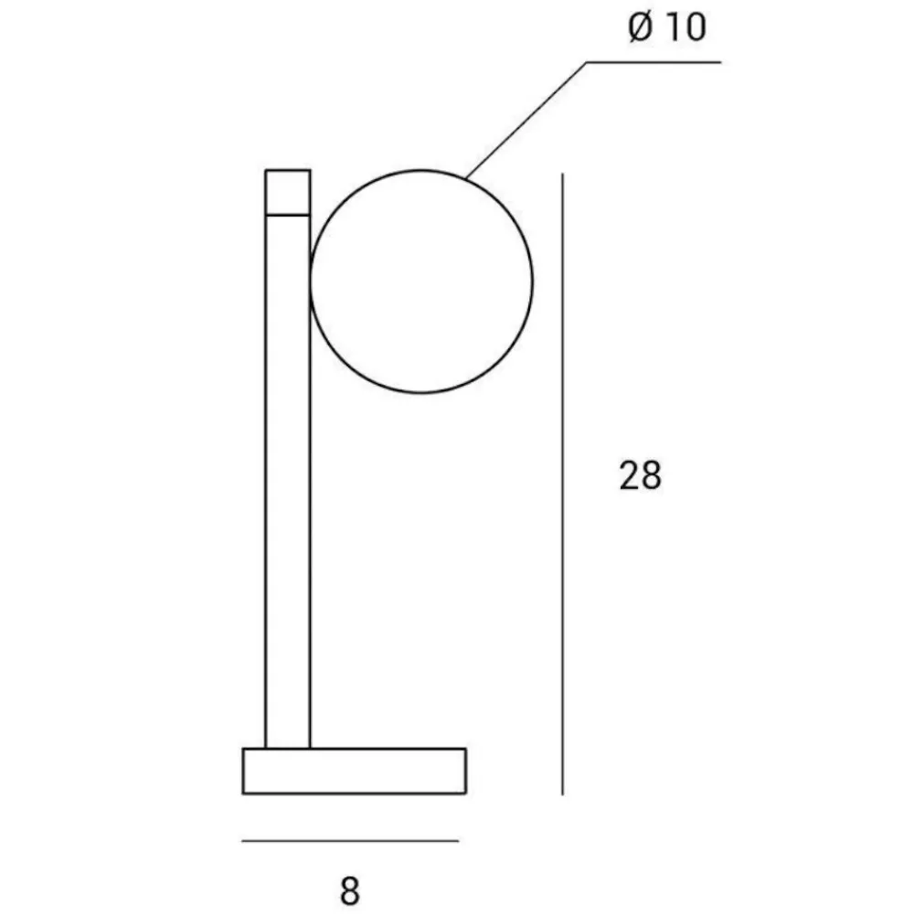 Miloox Pomi lampada da comodino moderna oro vetro bianco