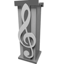 Complementi Selezionati da Mazzolaluce Portaombrelli moderno nota musicale legno bianco grigio