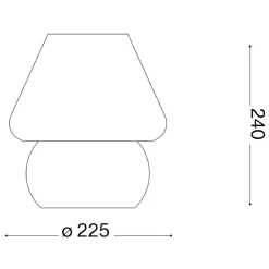 Ideal Lux Prato tl1 big abat jour camera da letto moderna vetro bianco