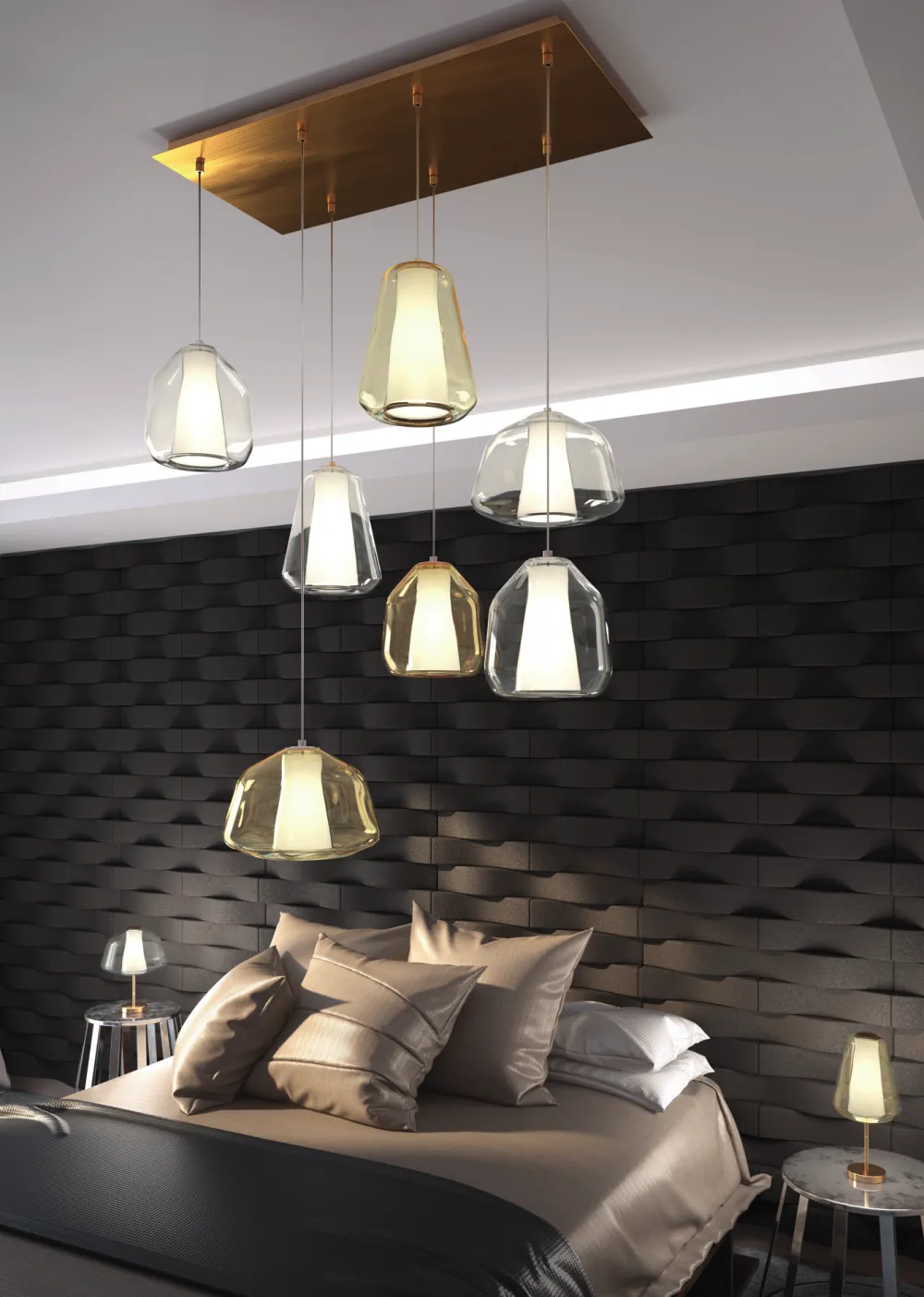 Top Light Toplight double skin abat-jour camera da letto moderna