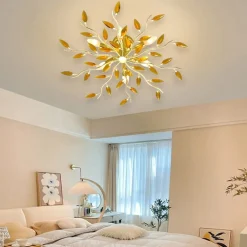 Affralux crystallivs plafoniera oro cristalli ambra