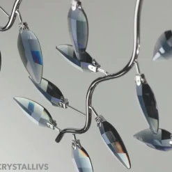 Affralux crystallivs plafoniera cristalli fume cromo