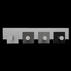 Complementi Selezionati da Mazzolaluce Appendi abiti moderni da parete 4 ganci design radica grigia per ingresso