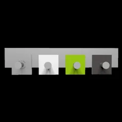 Complementi Selezionati da Mazzolaluce Appendiabiti a muro moderno 4 ganci verde mela bianco grigio