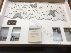 Complementi Selezionati da Mazzolaluce Appendiabiti a parete moderno per ingresso farfalle legno bianco grigio