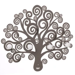 Selezionato da Mazzolaluce Appendiabiti da parete albero della vita metallo colore fango
