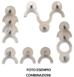 Complementi Selezionati da Mazzolaluce Appendiabiti moderno da parete nero grigio