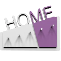 Complementi Selezionati da Mazzolaluce Appendichiavi da parete magnetico moderno legno bianco viola