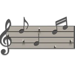 Complementi Selezionati da Mazzolaluce Appendichiavi da parete magnetico legno colore grigio quarzo e tortora