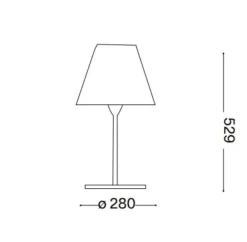 Ideal Lux Arcadia tl1 lampada da tavolo per esterno h52 ip65