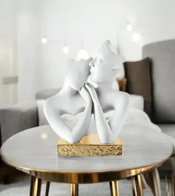 Bongelli Preziosi Bomboniera mini statuina famiglia h15 oro