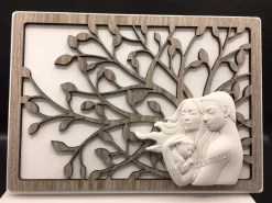Bongelli Preziosi Bomboniera quadretto sacra famiglia albero rovere