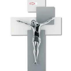Bongelli Preziosi crocifisso da parete 17x12 grigio cristo argento