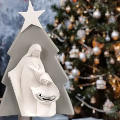 Bongelli Preziosi presepe albero di natale grigio h15