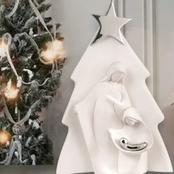 Bongelli Preziosi presepe albero di natale bianco h15